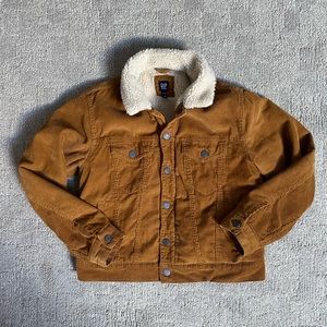 Gap Boys sherpa-lined cord jacket size XL